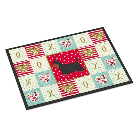 Carolines Treasures 24 x 36 in. Australian Silky Terrier Love Indoor or Outdoor Mat CK5810JMAT